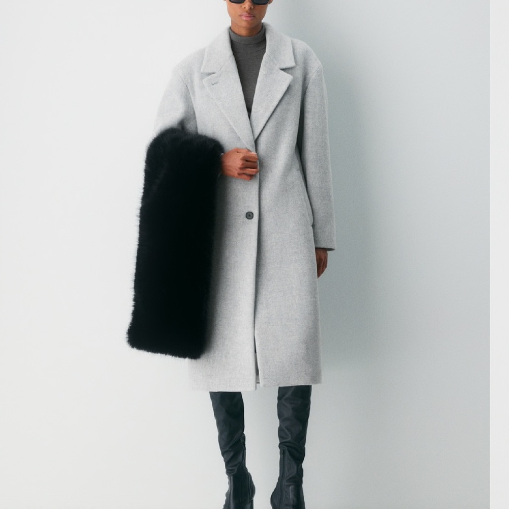The Only Coat - Soft Wool Cashmere in Heather Light Grey